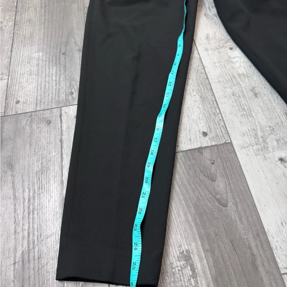 VINCE Women’s Wool Blend Tapered Cigarette Leg Crop Pants Size 2 Black Tie